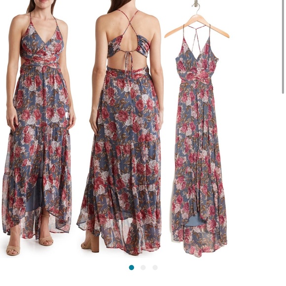 ASTR Frolic Floral Cutout Maxi Dress - Small - Picture 2 of 2